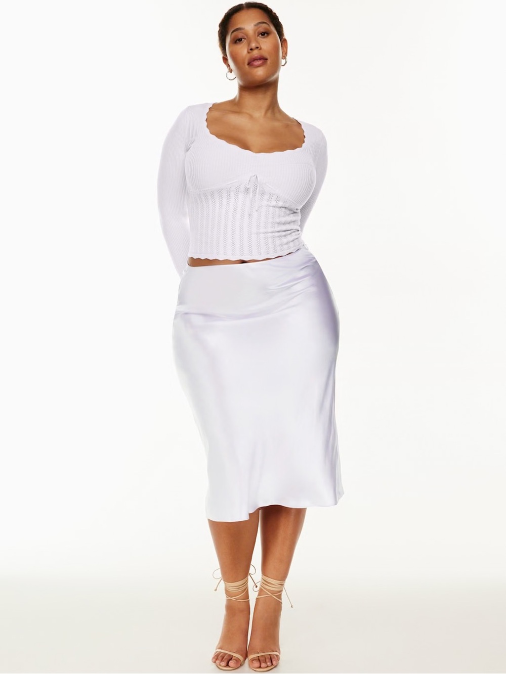 Aritzia Slip Ambience Silk Lavender Skirt Size 10 ($138)